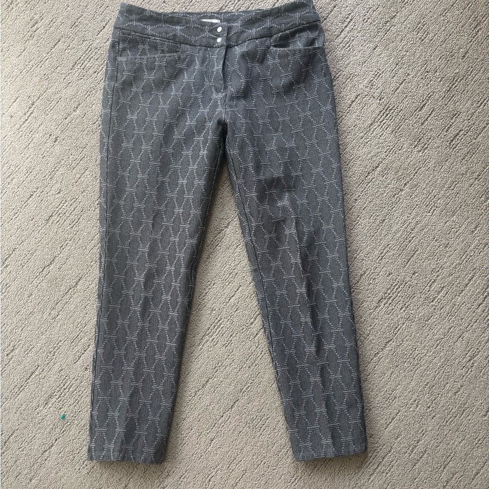 Adidas Gray Geometric Pattern Pants Sz S